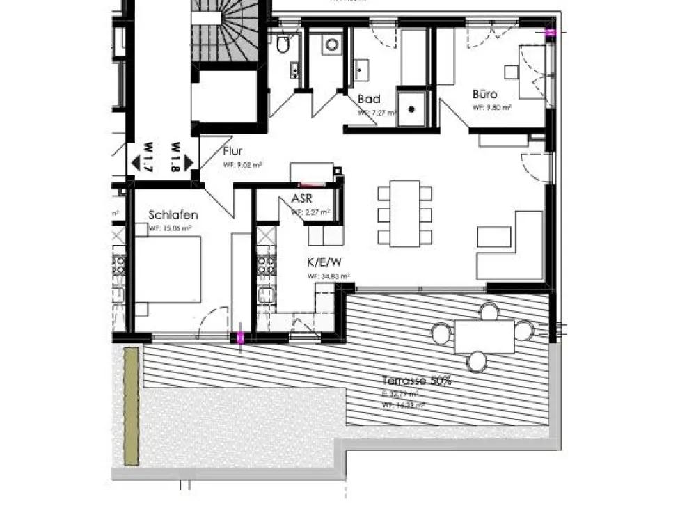 First occupancy: Penthouse apartment (3 rooms) in Kellmünz an der Iller