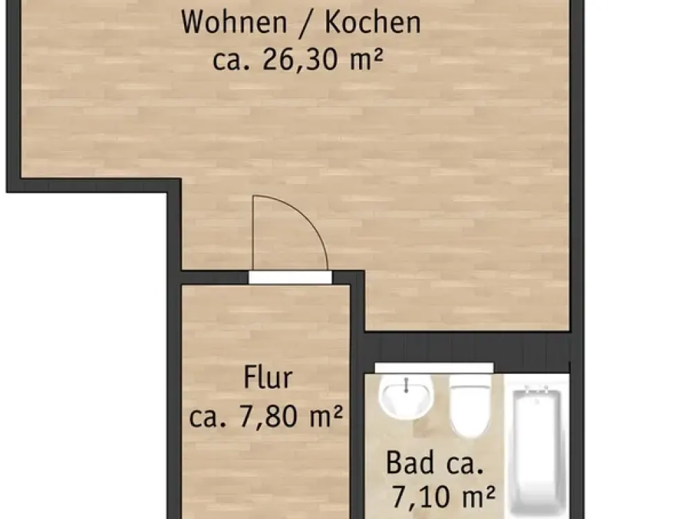 Erstbezug nach Komplettsanierung! - Helle und geräumige 1-Raum-Wohnung - WBS-Schein erforderlich