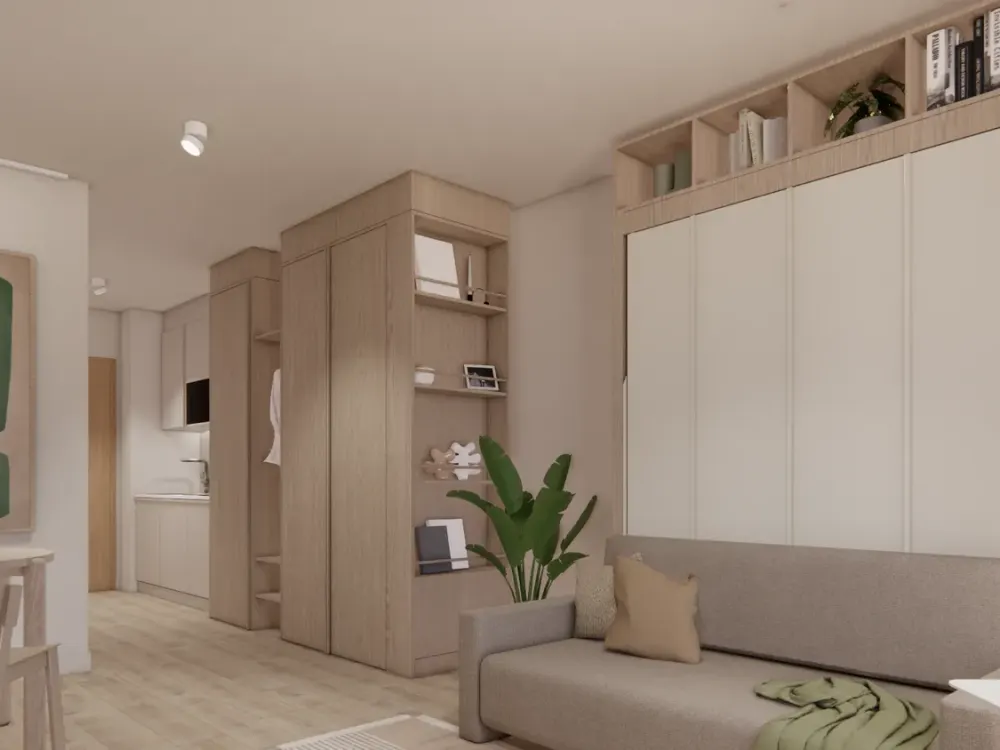 Furnished Standard Studio with Shared Facilities: Padel Court, Fitness, Rooftop Terrace & More