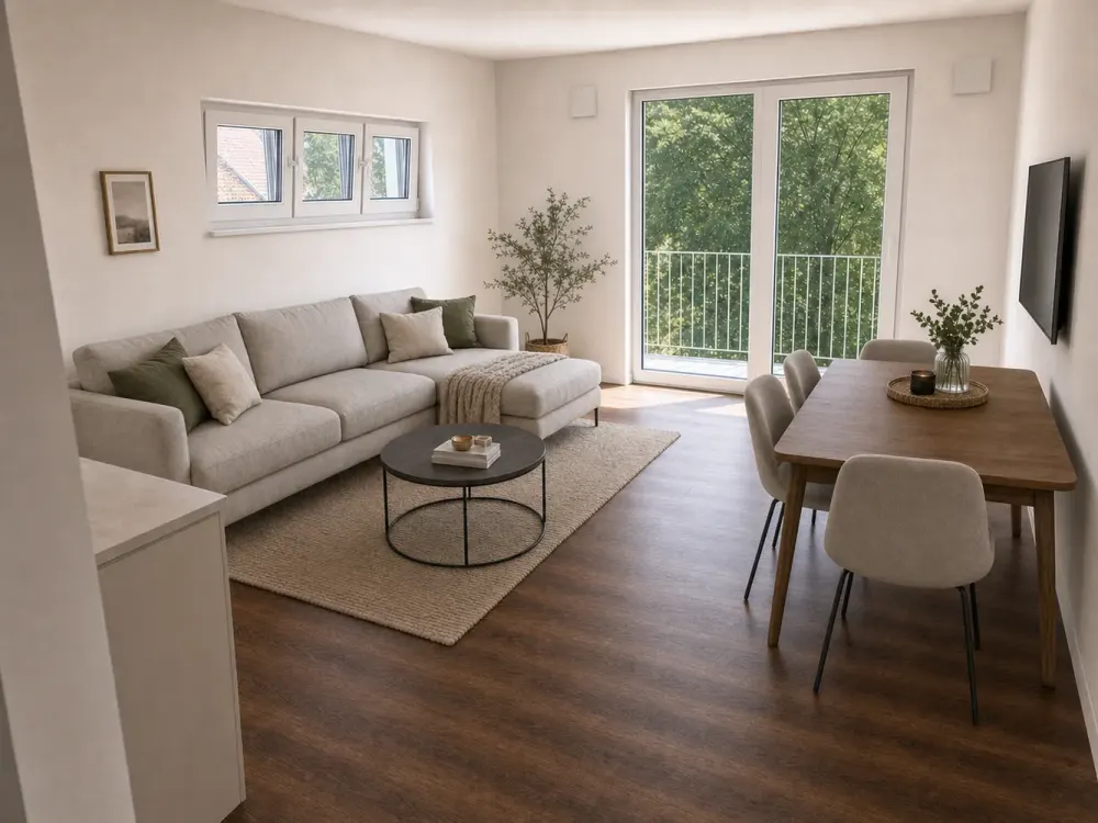 Erstbezug: Helle 3-Zimmer-Neubauwohnung mit Balkon, Appelhülsen