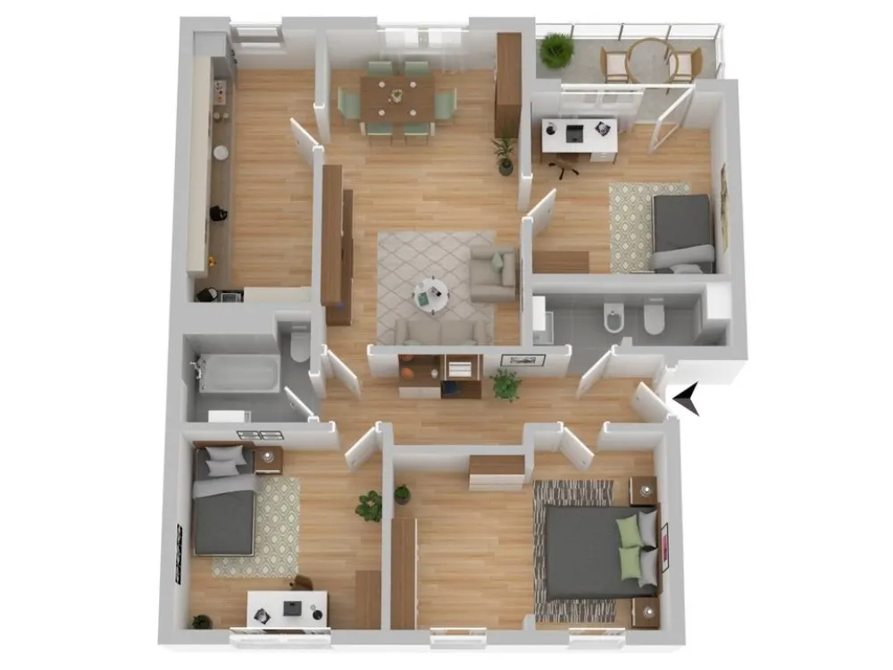 This urban area is particularly attractive for families due to the short distances to daycare centers and schools.