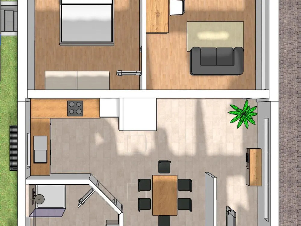 Ground Floor Apartment, Barrier-Free 2-Room Apartment