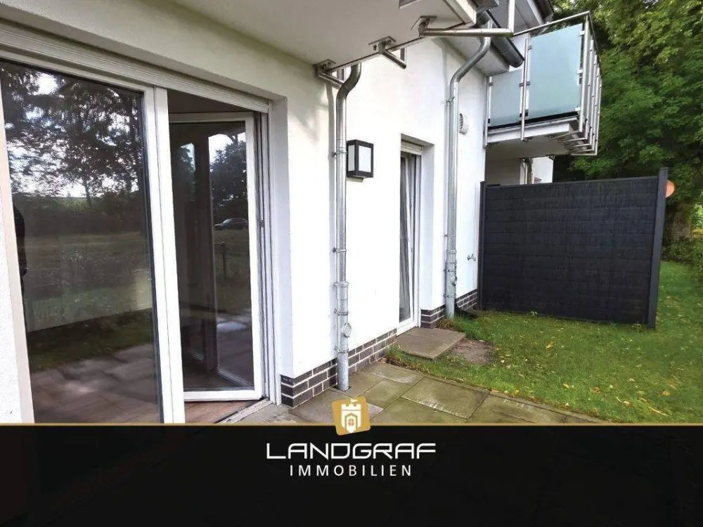 Barrier-free 2-room apartment for 1 person, Terrace & small garden