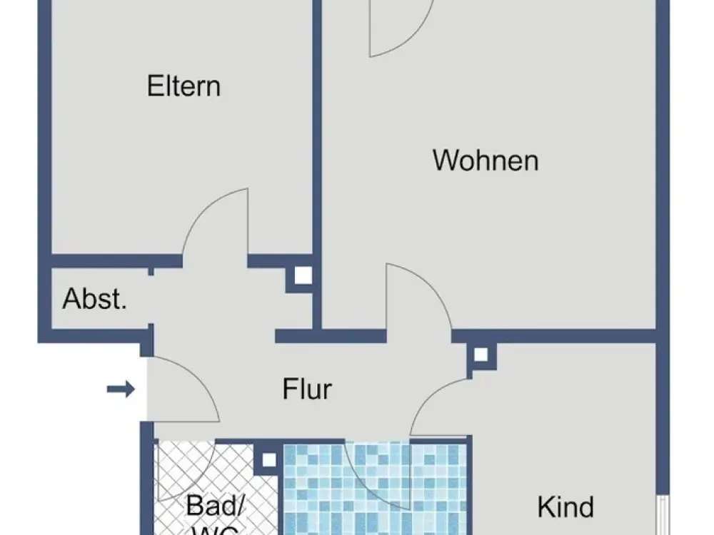 Praktisch geschnittene 3-Zimmer-Wohnung mit Balkon in Lohfelden