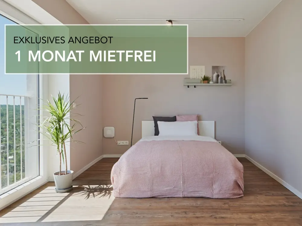 Furnished, bright 2-room apartment with 2 separate bedrooms (suitable for shared living)