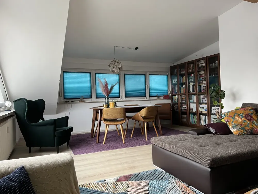 Bright 2-Room Attic Apartment with Great Features