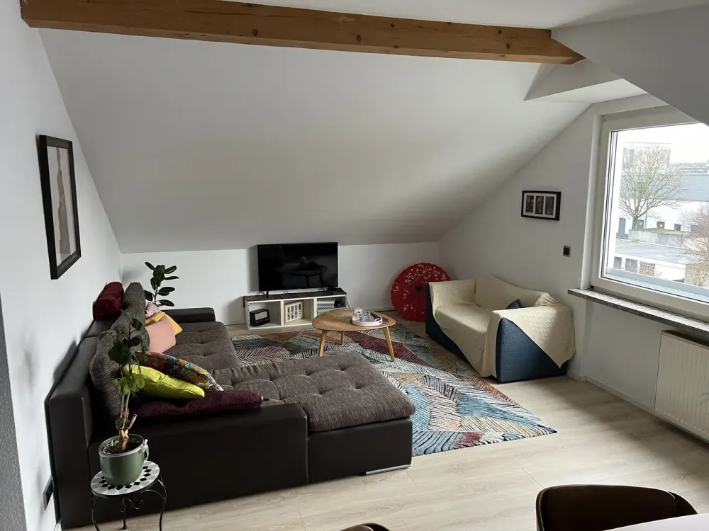 Bright 2-Room Attic Apartment with Great Features