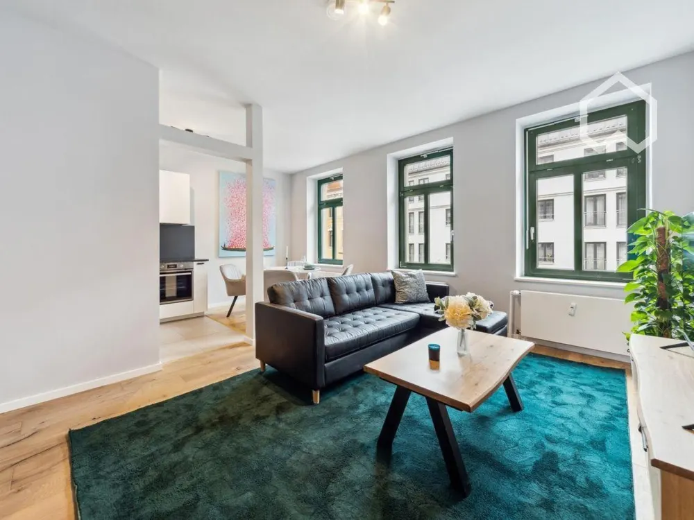 Modern Renovated Furnished 2-Room Apartment in Central Location in Leipzig, Reudnitz District