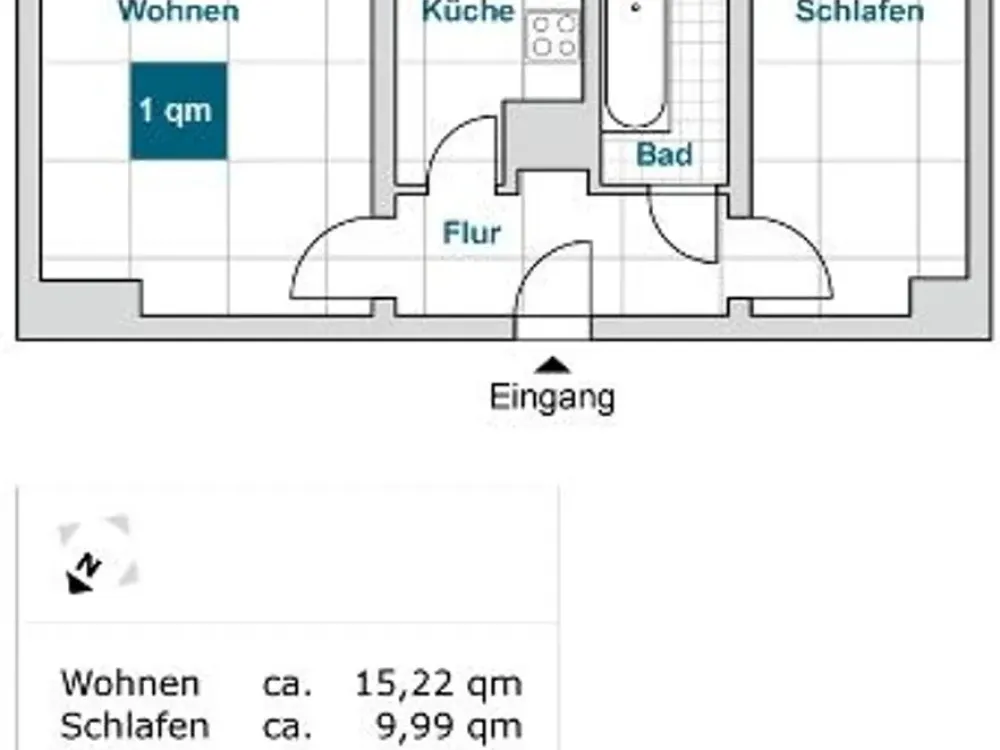Small 2-Room Apartment in Erfurt-Ilversgehofen!