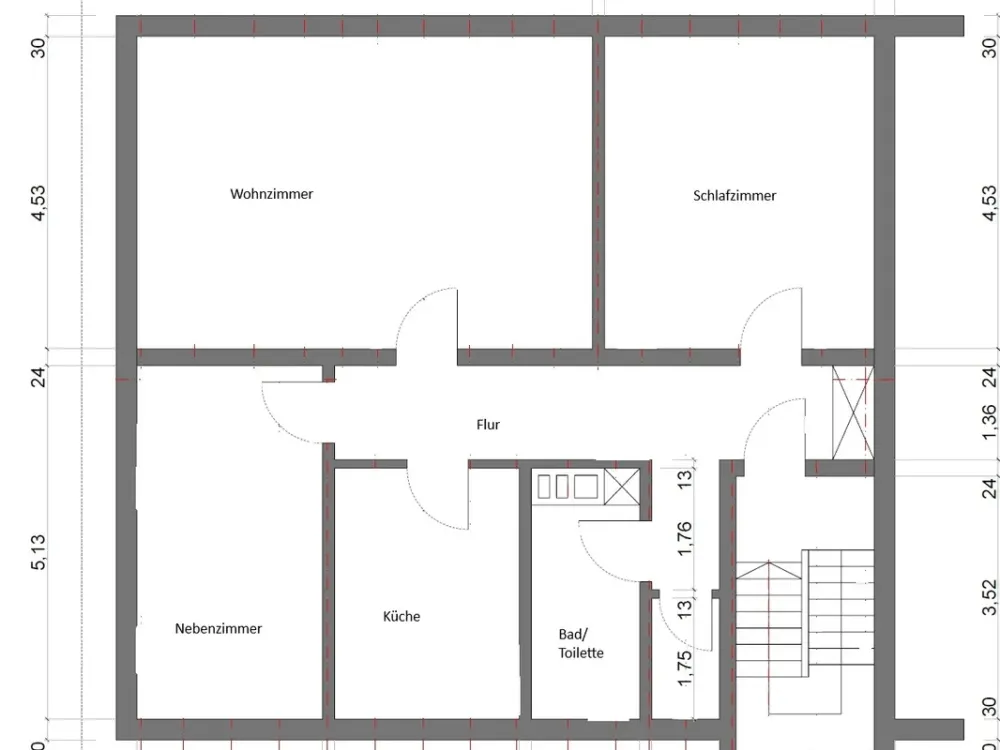 3-Room Apartment in Karlsruhe Knielingen with Large Balcony