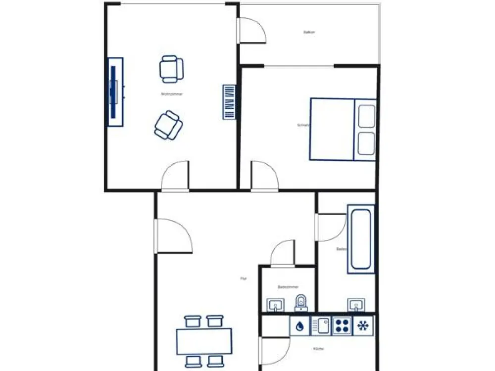 This is a place to stay: individual 2-room apartment