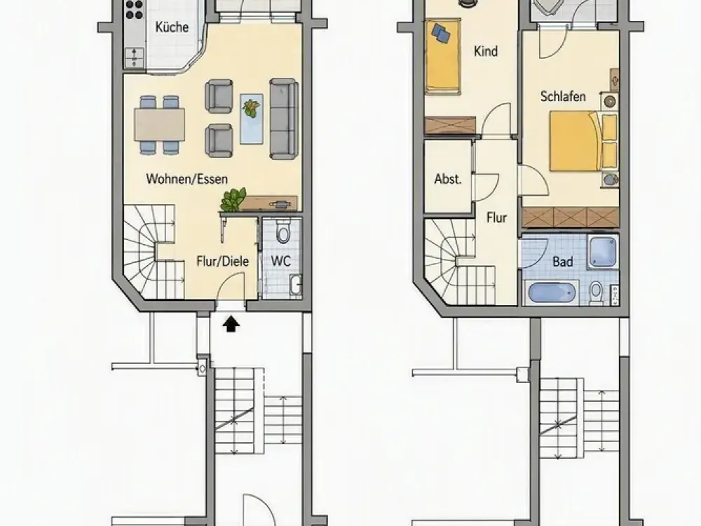 Charmante 3-Zimmer-Maisonette mit Terrasse, Gartenanteil & eigenem Carport