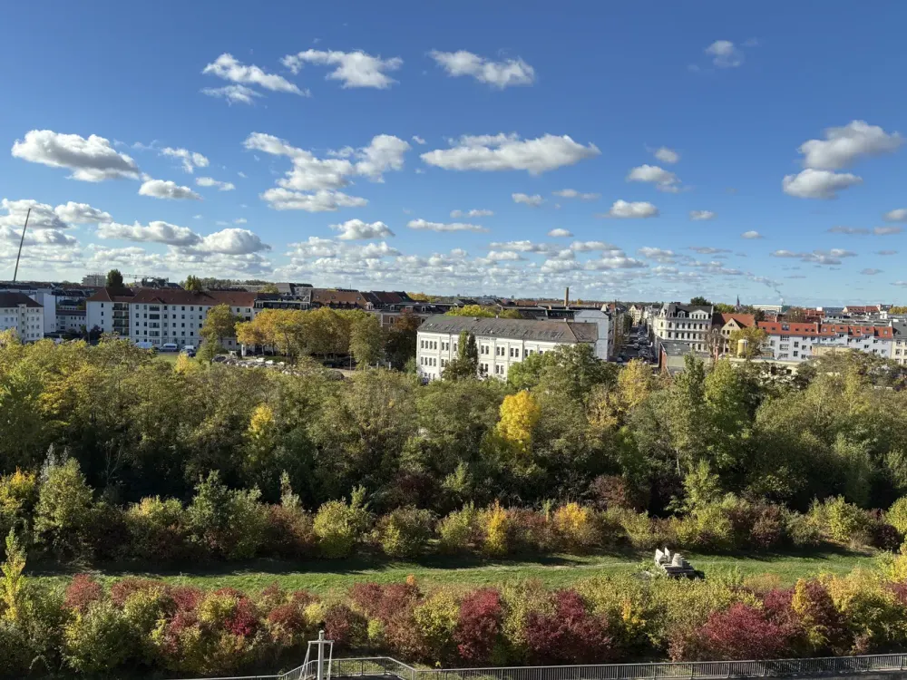 Modern 2-Room Apartment with Built-in Kitchen and Large Terrace Overlooking the Roofs of LE