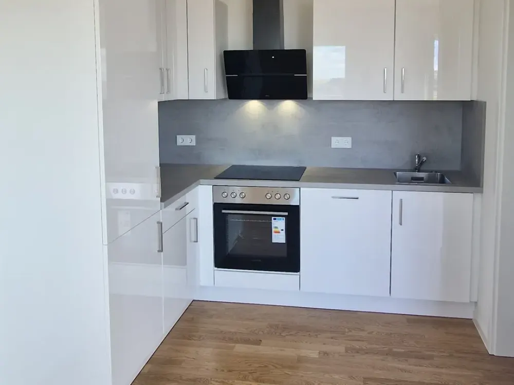Modern 2-Room Apartment with Built-in Kitchen and Large Terrace Overlooking the Roofs of LE