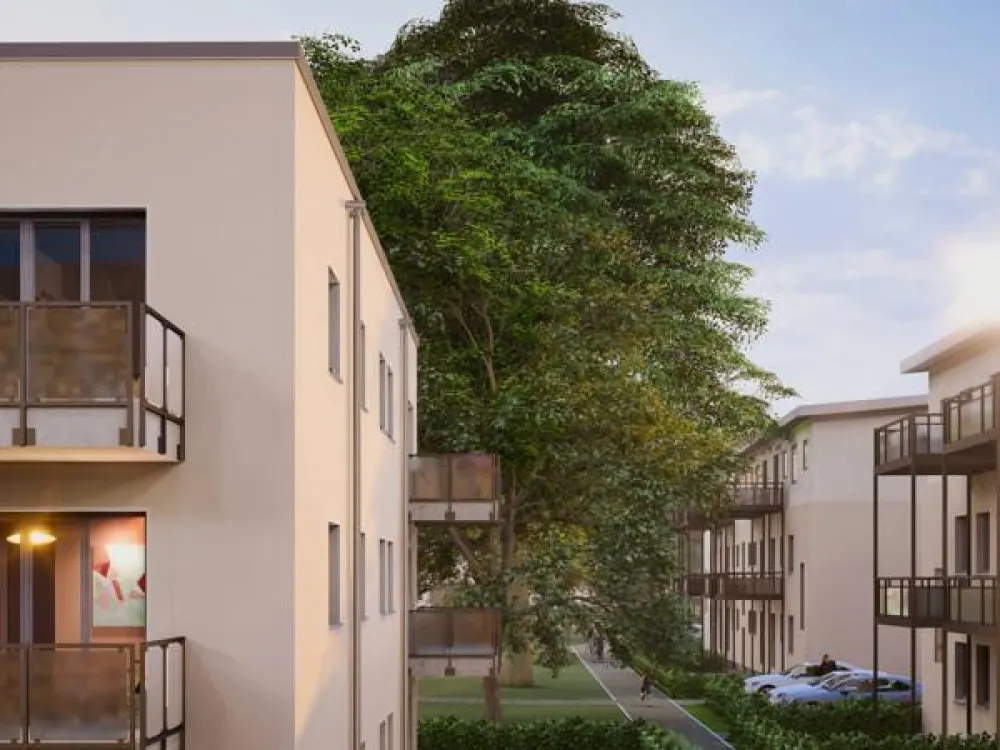 Move-in ready new building - 4-room upper floor apartment with balcony, ground level