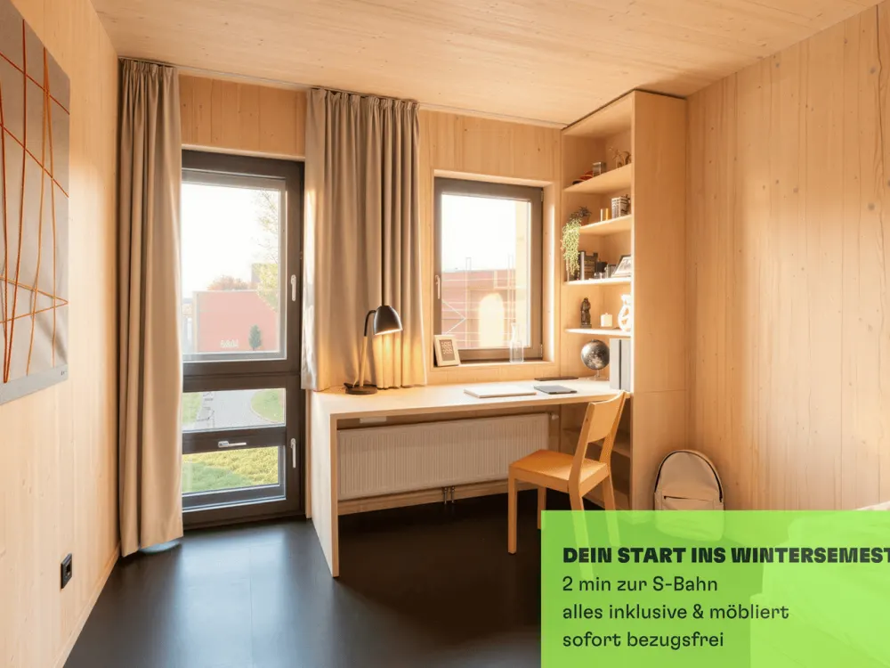 Möblierte all-inclusive Wohnung in direkter S-Bahn Nähe | Perfekt für's Wintersemester