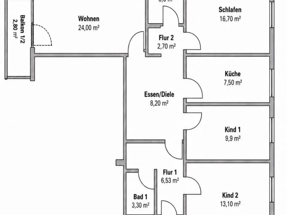 4-room apartment, 98.28 m² for rent