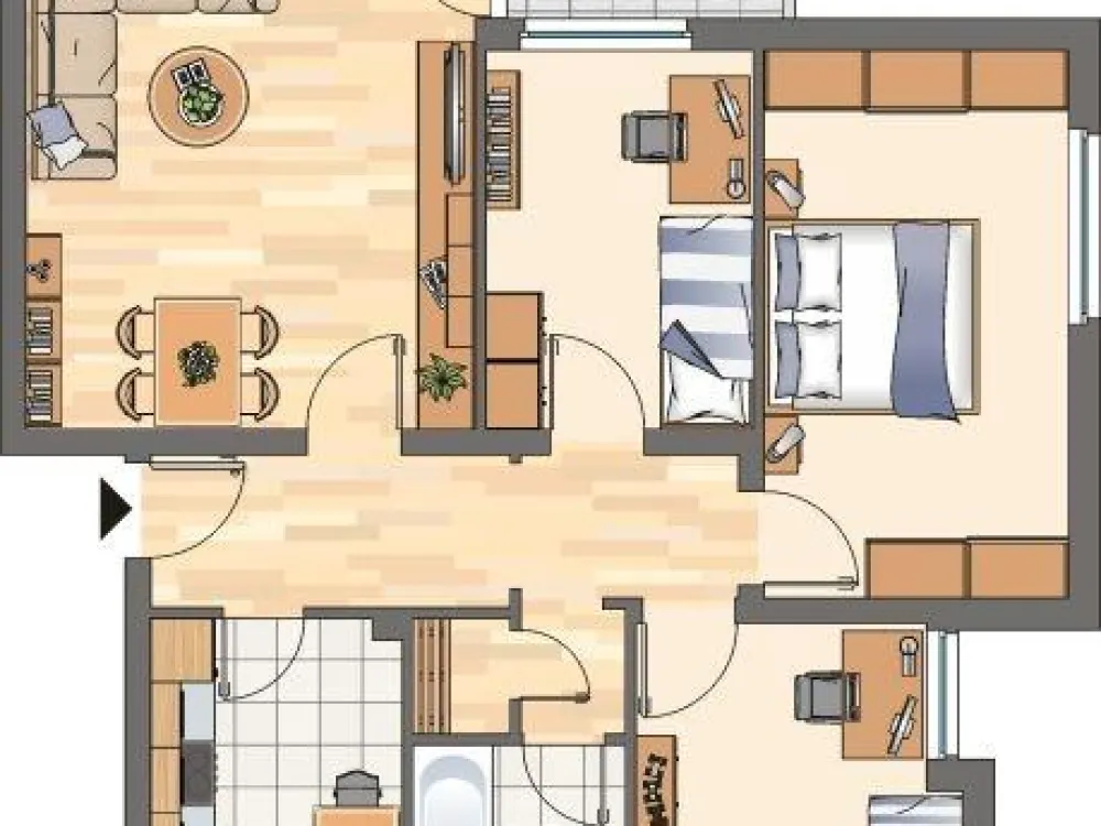 Available for viewing immediately!! 4-room apartment in Methler on offer, with laminate flooring