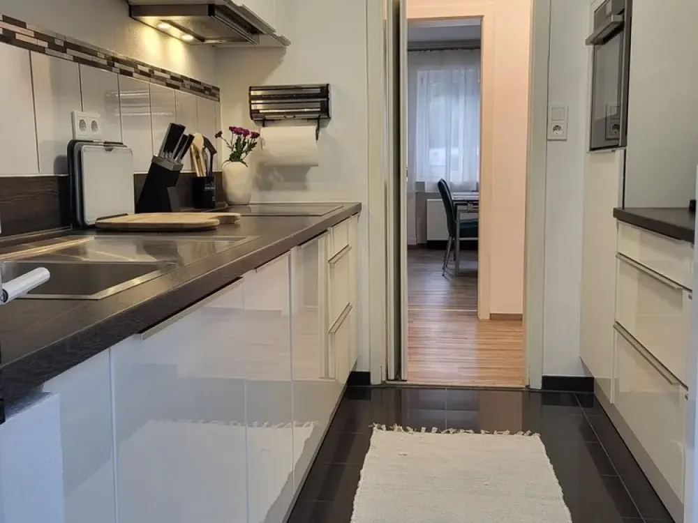 Fully furnished 2.5-room apartment with balcony and fitted kitchen in S-West