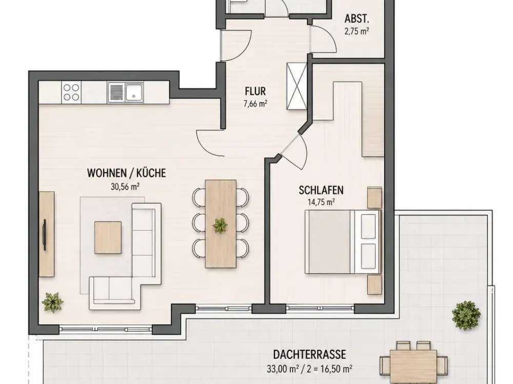 Above the Roofs of Hövelhof - Furnished Penthouse
