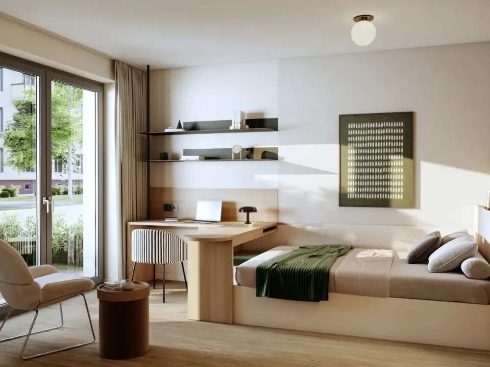 FRIEDRICH: Junior Apartment, 1,5 Zimmer, möbliert, Balkon, Neubau, Berlin | Erstbezug ab 01.10.26!