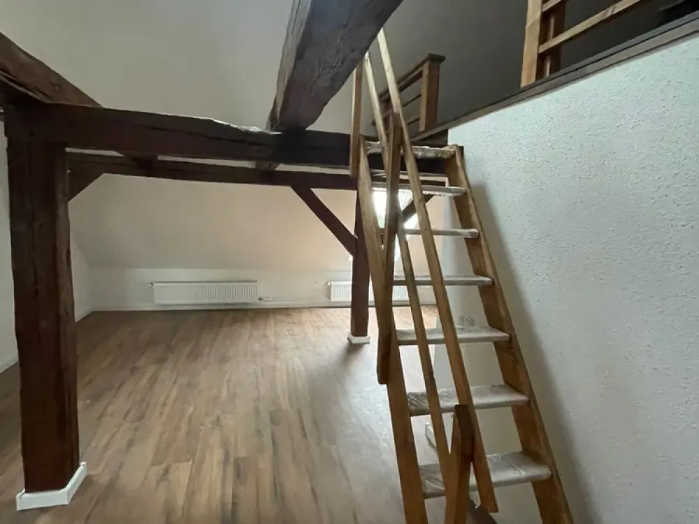 3-Zimmer-Maisonette-Wohnung mit Sichtbalken, Kaminanschluss, 2 Bädern, EBK, Terrasse/Garten