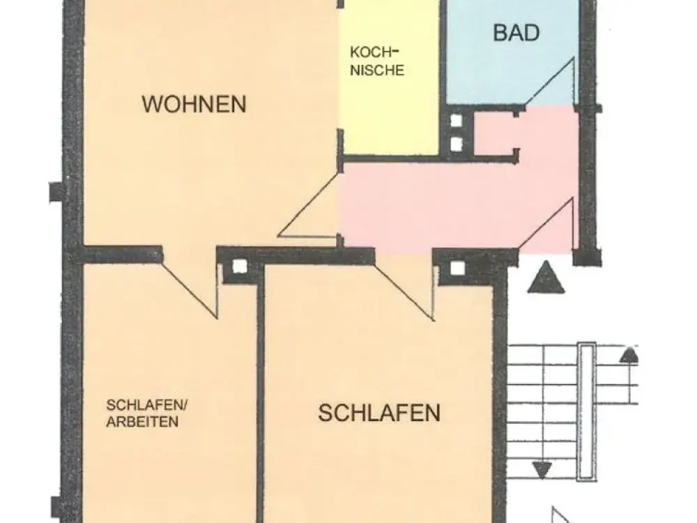 Pretty 3-Room Apartment on the 1st Floor
