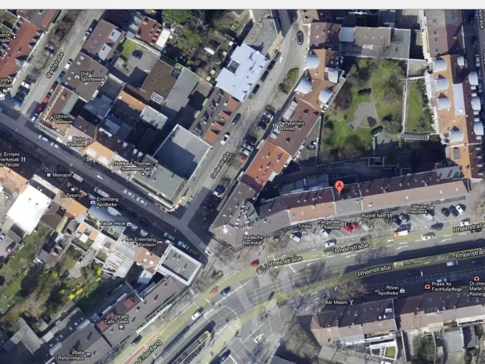 Bereits vermietet:KACity 2Zi DG-Wohn Am Entenfang zentral ruhig Tram kernsaniert teilmöbl. 360°Blick