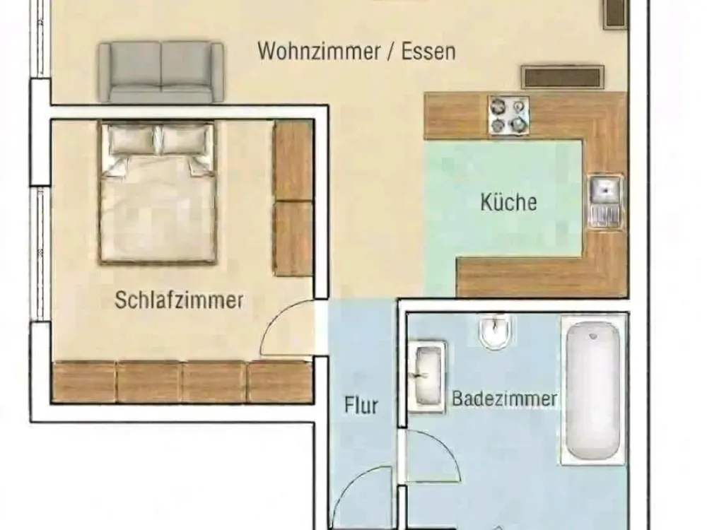 2-Room Apartment with Balcony, First Occupancy