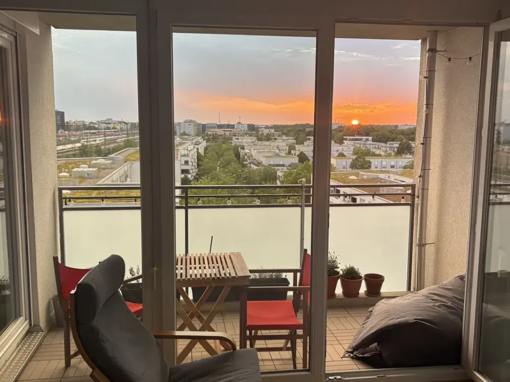 View of Hirschgarten: Bright 2-Room Apartment with Balcony