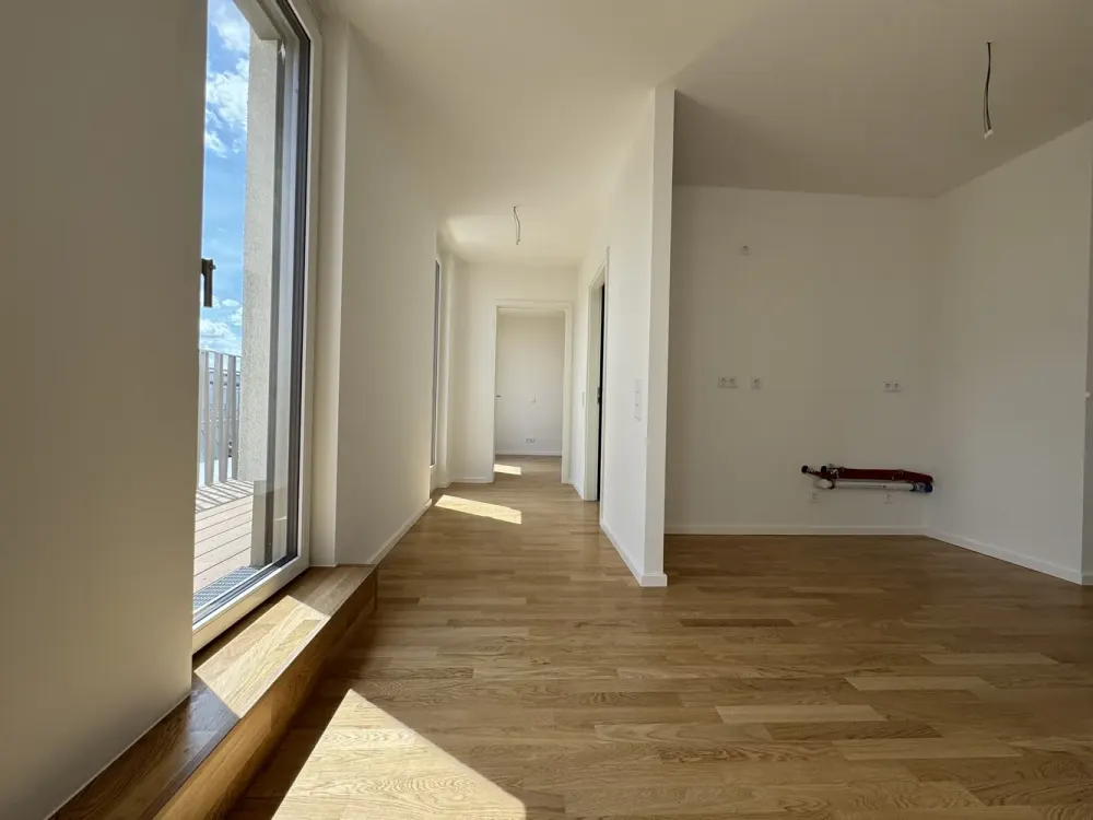 Das Glück hat ein Zuhause: ansprechende 2-Zimmer Wohnung mit großer Terrasse im Erstbezug