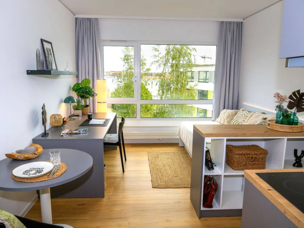 DIE ZIMMEREI | Dein Sommer in Frankfurt: Möbliertes 1-Zimmer-Apartment am Campus Riedberg|Basic Bude