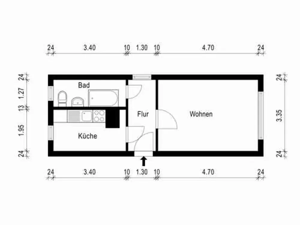 Students take note! 1-room apartment in the Tiergartensiedlung