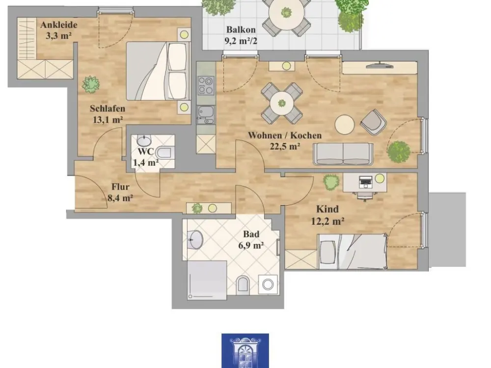 Beautiful Apartment with Large Balcony!