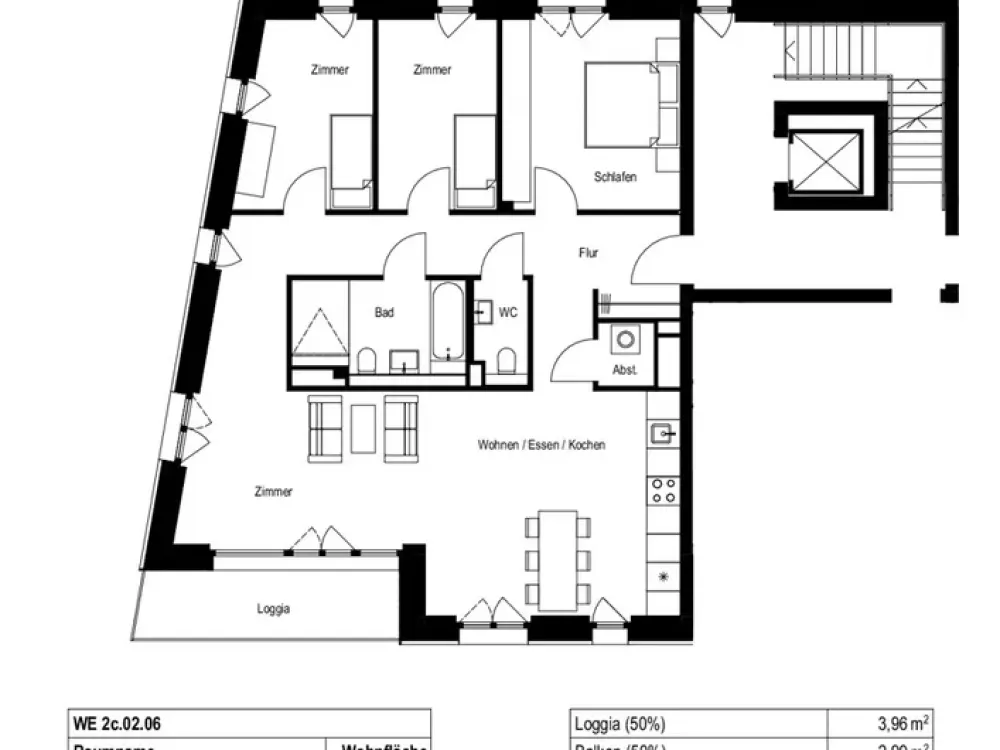 Preisgedämpfte 4-Zimmer-Wohnung mit Loggia im Neubauquartier Deiker Höfe in Stockum!