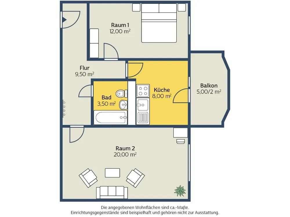 2-Raum-Wohnung mit Balkon in Paunsdorf