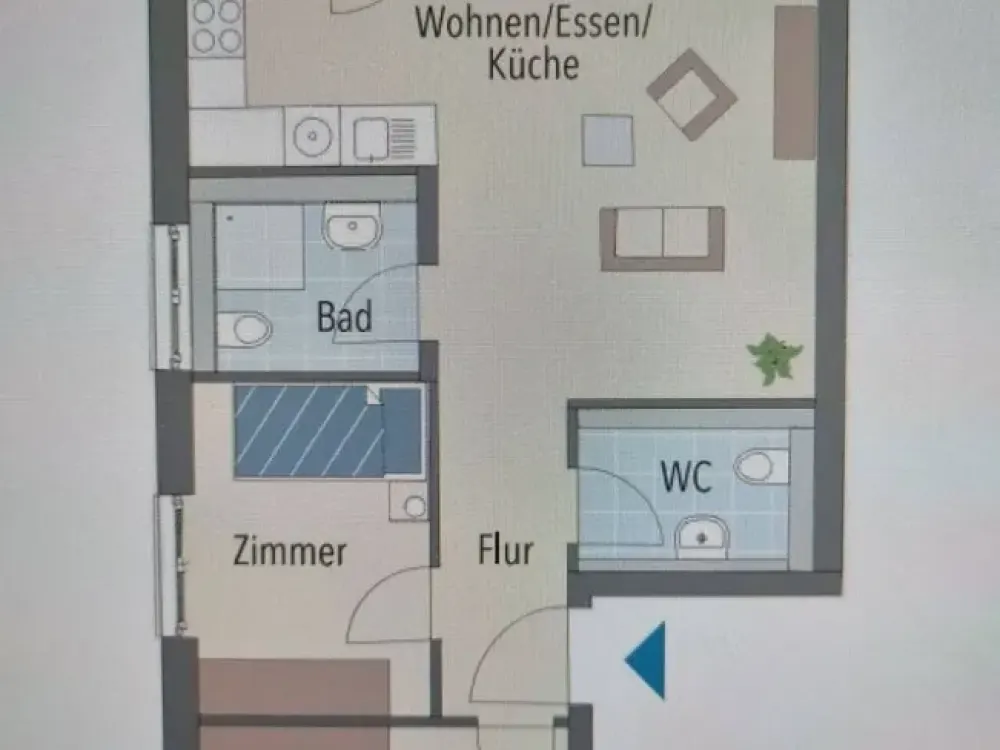 Like-new 3.5-room apartment with fitted kitchen, balcony and two underground parking spaces