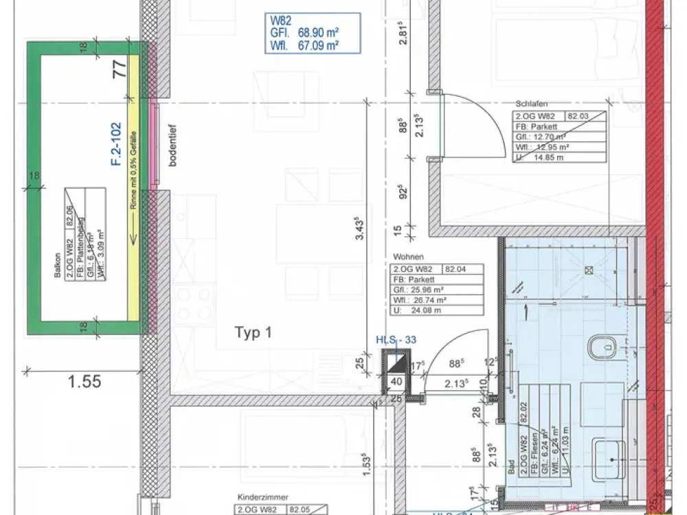 KfW 40 New-Build Apartment with Fitted Kitchen, Balcony, Real Wood Parquet, Elevator, Underground Garage
