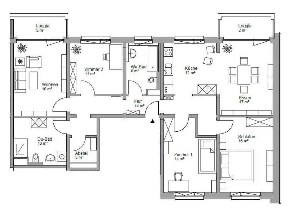 Sunny 5-room apartment in Spitzgrund with elevator