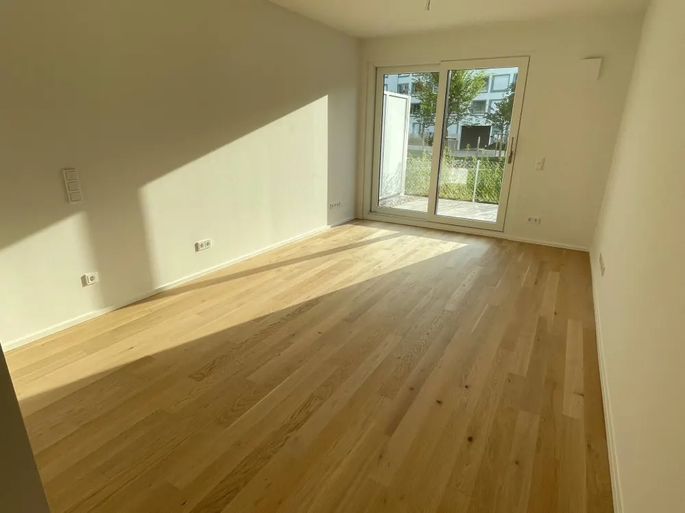 New Build: Exclusive Top-Layout 2-Room Terrace Apartment with Green View & Fitted Kitchen in Prime Location