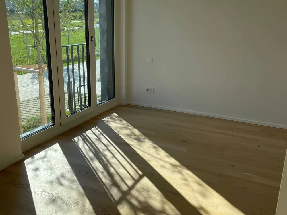 New Build: Exclusive Top-Layout 2-Room Terrace Apartment with Green View & Fitted Kitchen in Prime Location
