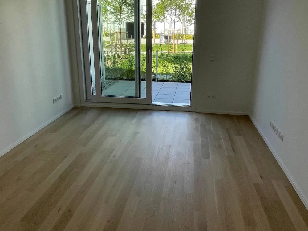 New Build: Exclusive Top-Layout 2-Room Terrace Apartment with Green View & Fitted Kitchen in Prime Location