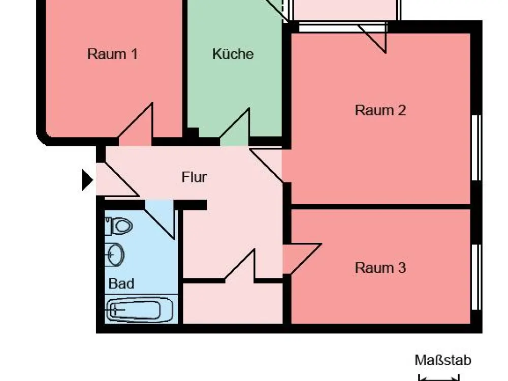 Come, see, rent..3-room apartment available in Methler, with laminate and new bathroom