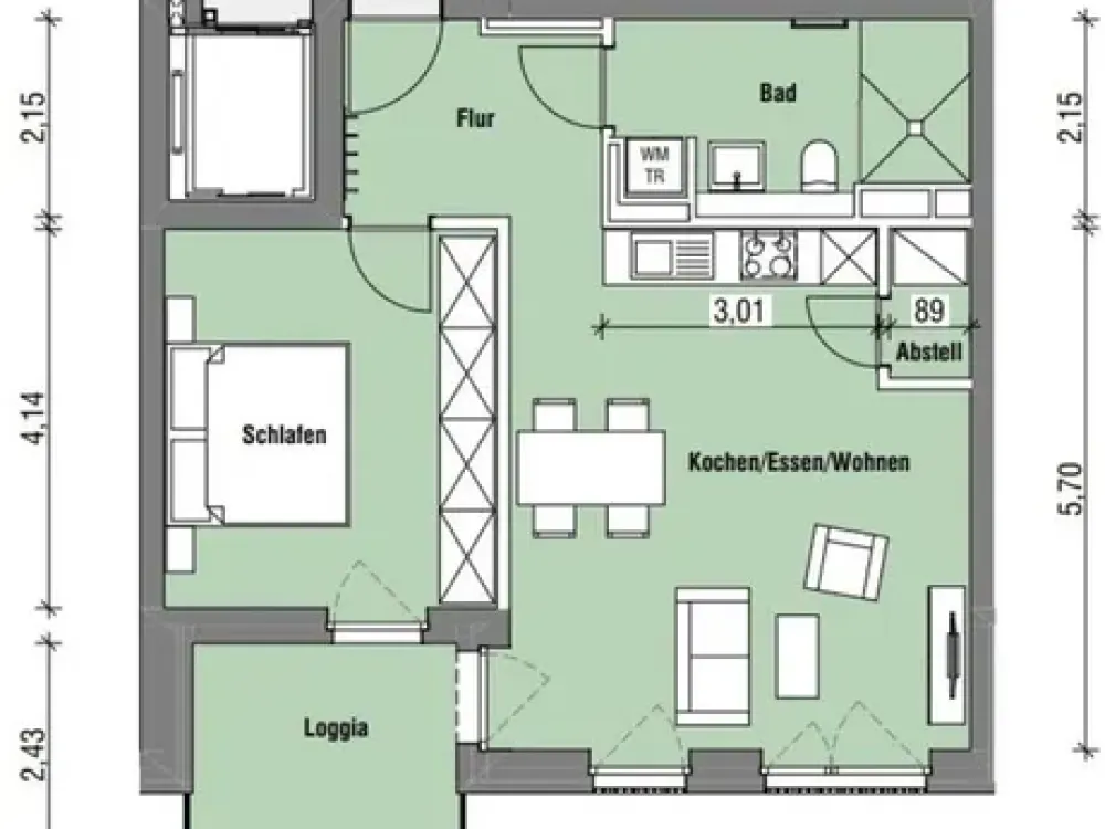 New Living Space: Bright 2.5-Room Apartment in Münster