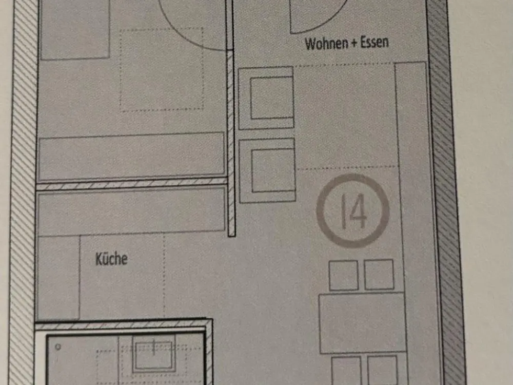 Accessible 2-Room Apartment with Balcony & Service