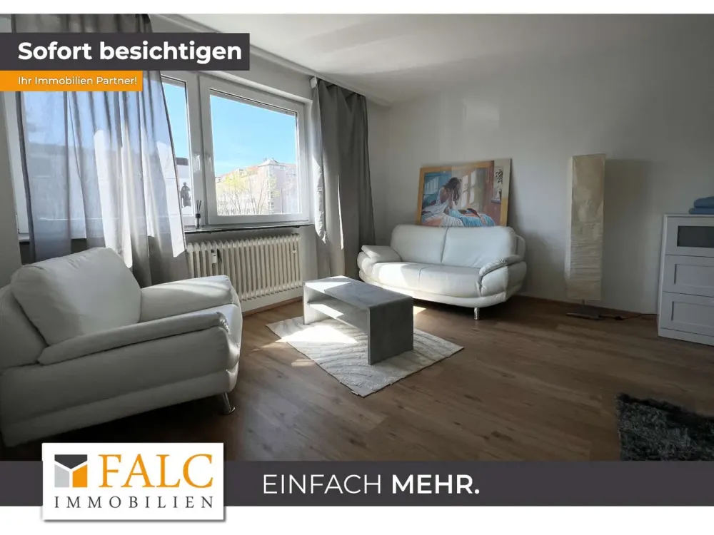 Voll möblierte 1-Zimmer-Wohnung mit Gartenmitnutzung, hell, modern & zentral!