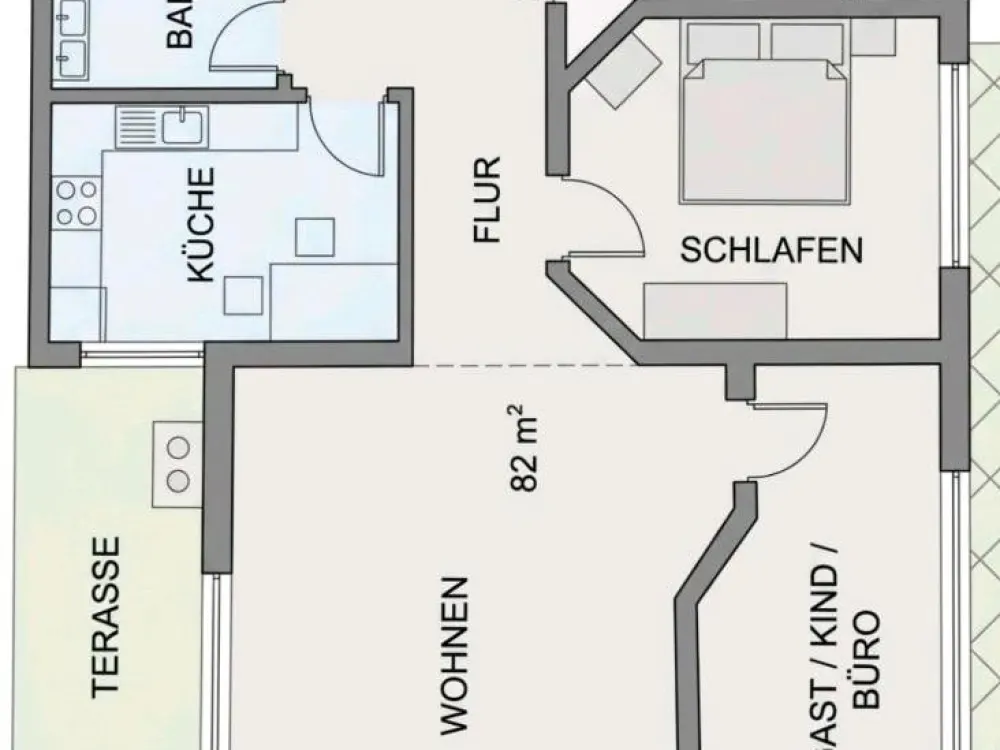 Schöne helle 3,5 -Zimmer Wohnung