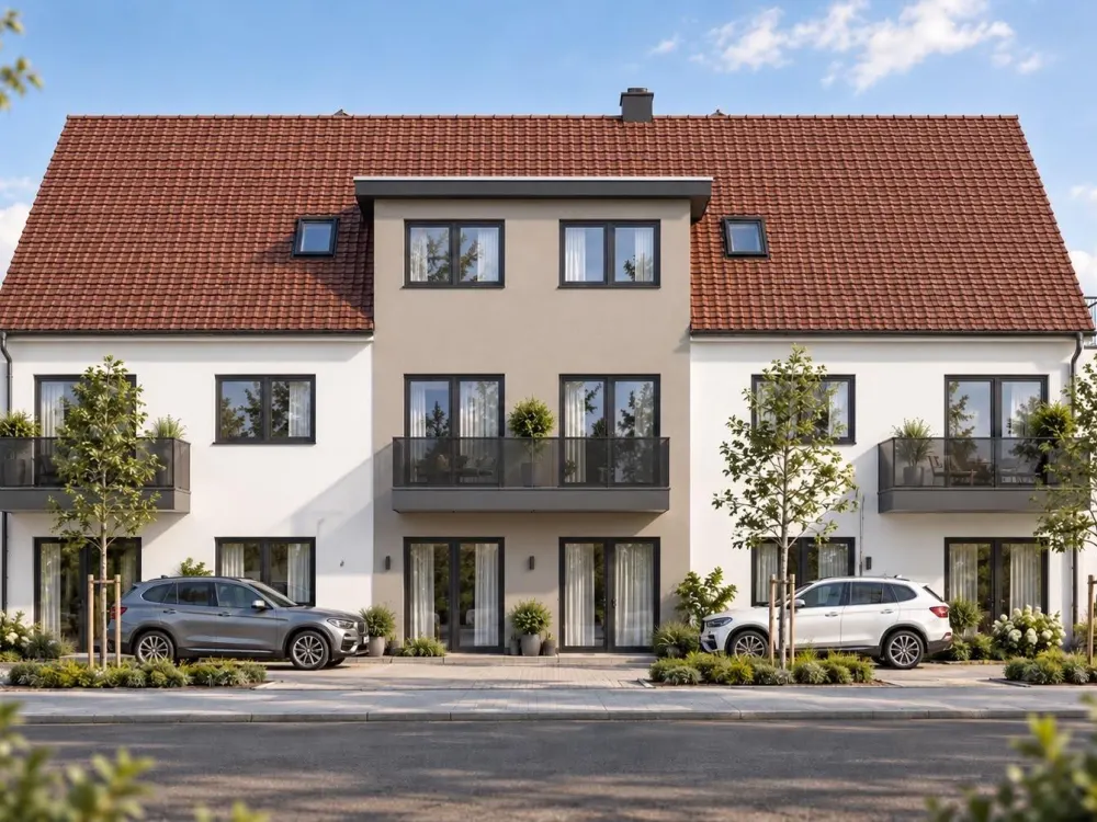 Air-conditioned 3-room attic apartment 96 m² with balcony, new building - W7