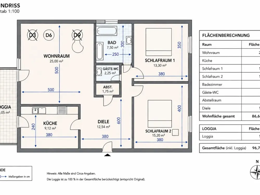 Beautiful, bright apartment after complete modernization - 200m air distance to the Rhine - from private owner