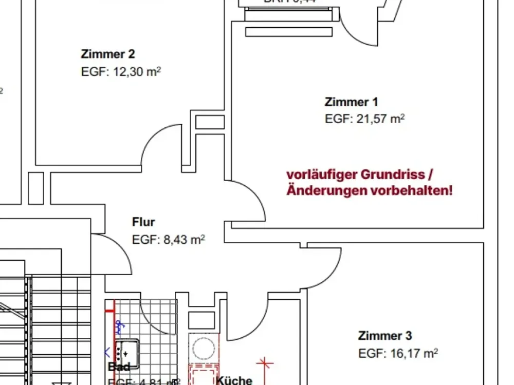 Modernisiert wohnen nahe Klinikum! 3 ZKB mit Balkon!